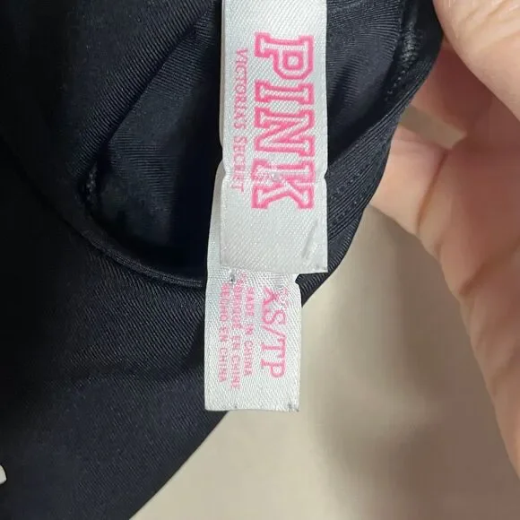 PINK Victoria’s Secret strappy caged sports bra size XS black - Picture 4 of 4